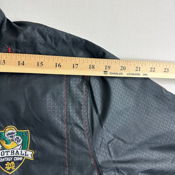 Adidas Windbreaker Mens Size Large Pullover Black Notre Dame ClimaProof 1/4 Zip - Picture 10 of 10